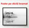 Poster - Insula cu ceață, 45 x 30 см, Panza pe cadru, Alb Negru