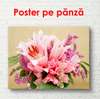 Постер - Красивые розовые цветы в вазе, 90 x 60 см, Постер в раме, Натюрморт