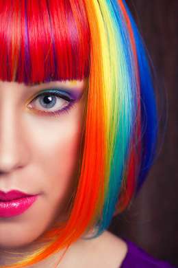 Framed Picture, Rainbow Hair, 50 x 75 см