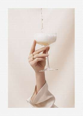 Постер - Шампанское, 30 x 45 см, Холст на подрамнике, Наборы