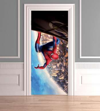 3D door sticker, Spiderman, 60 x 90cm, Door Sticker