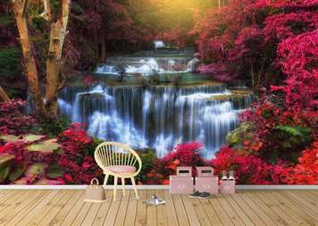 Wall Mural - Spring waterfall