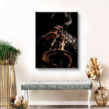 Poster - Saxophonist, 30 x 45 см, Canvas on frame, Different