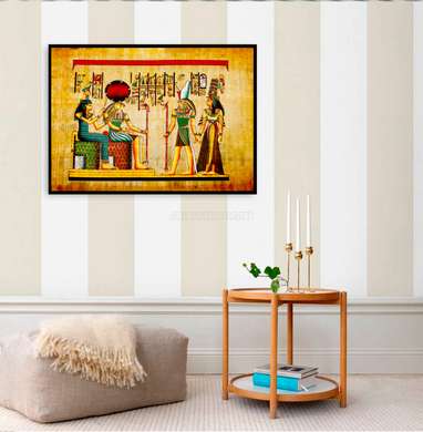 Poster - Istoria egipteană, 90 x 60 см, Poster înrămat, Vintage