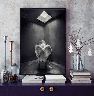 Poster - Wings of a girl, 30 x 45 см, Canvas on frame, Nude