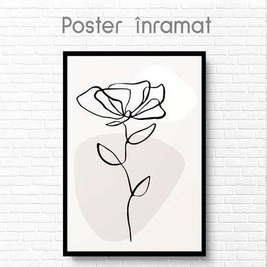Poster - Rose, 60 x 90 см, Framed poster on glass