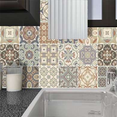 Tiles in retro style with beautiful patterns, Imitation tiles