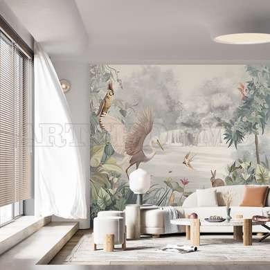 Wall mural - The animals near the river