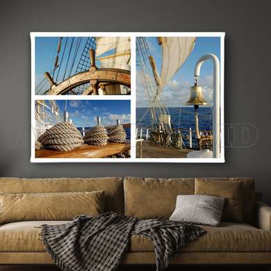 Poster - Sea photography, 90 x 60 см, Framed poster on glass, Marine Theme