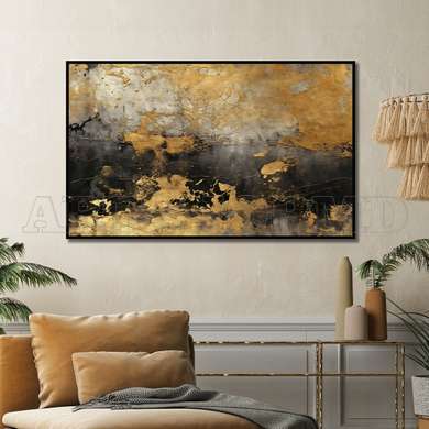 Poster - Vintage texture, 90 x 45 см, Framed poster on glass, Abstract