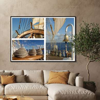 Poster - Sea photography, 90 x 60 см, Framed poster on glass, Marine Theme