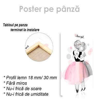 Poster - Ballerina girls, 60 x 90 см, Framed poster on glass, For Kids