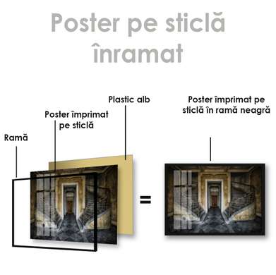 Poster - Treptele, 90 x 60 см, Poster inramat pe sticla