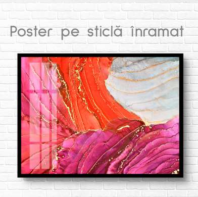 Poster - Scarlet shades, 90 x 60 см, Framed poster on glass