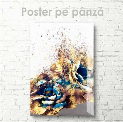 Постер - Цветы рассыпаются ветром, 45 x 90 см, Постер на Стекле в раме