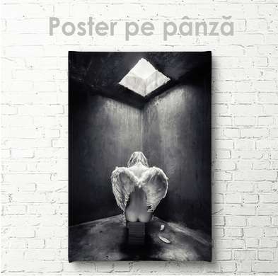 Poster - Aripile fetei, 30 x 45 см, Panza pe cadru, Nude