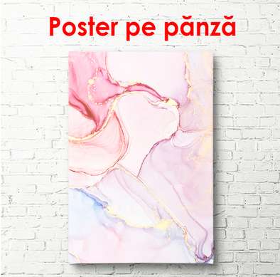 Poster - Pink abstraction, 60 x 90 см, 45 x 90 см, Framed poster on glass, Abstract