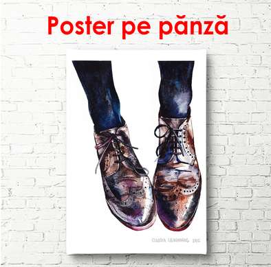 Poster - Men's shoes, 30 x 45 см, Canvas on frame, Different