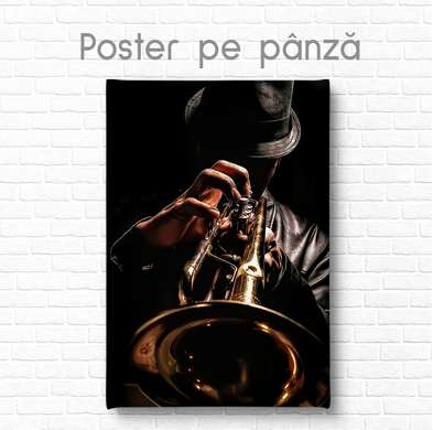 Постер - Саксофонист, 30 x 45 см, Холст на подрамнике
