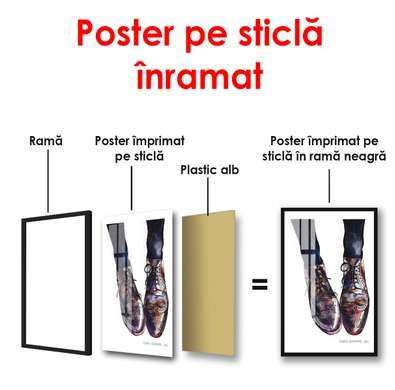Poster - Încălțăminte masculină, 30 x 45 см, Panza pe cadru, Diverse