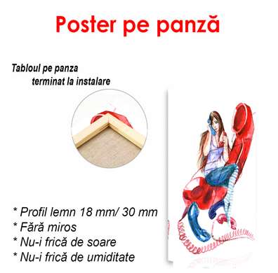Poster - Fată vorbăreață, 60 x 90 см, Poster înrămat