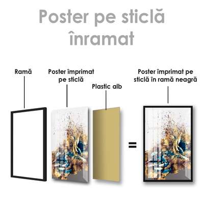 Poster - Flowers scattered by the wind, 30 x 60 см, Canvas on frame