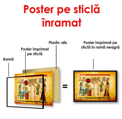 Постер - Египетская история, 90 x 60 см, Постер в раме, Винтаж