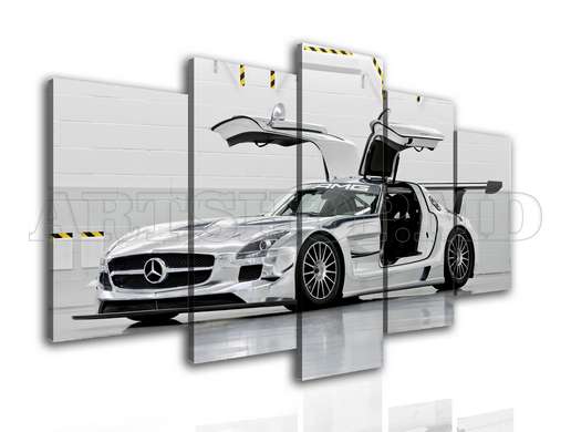 Modular picture, Silver car, 108 х 60