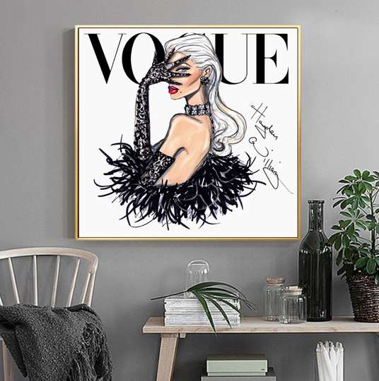 Tablou înramat - Vogue, 60 x 60 см