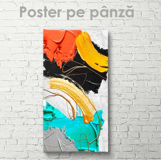 Poster - Pictura in ulei 4, 30 x 60 см, Panza pe cadru, Abstracție