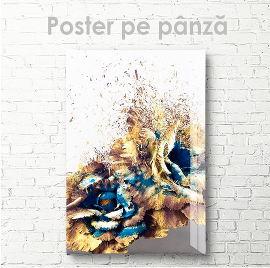 Poster, Florile se împrăștie în vânt, 30 x 60 см, Panza pe cadru