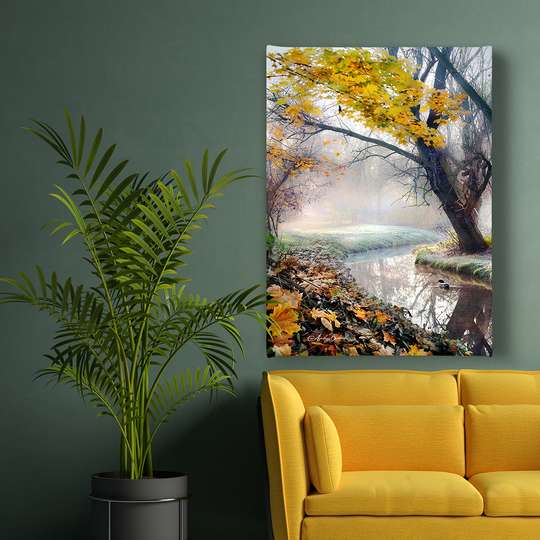 Poster - River in the forest, 30 x 45 см, Canvas on frame, Nature