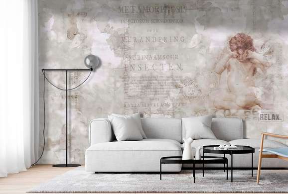 Wall Mural - Angel and vintage painting
