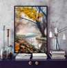 Poster - River in the forest, 60 x 90 см, Framed poster on glass