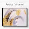 Poster - Golden Lines, 90 x 60 см, Framed poster on glass, Abstract