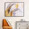 Poster - Golden Lines, 45 x 30 см, Canvas on frame, Abstract