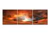 Модульная картина, Огненное небо над пустыней, 135 x 45
