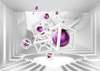 Fototapet - Perle violete pe un fundal 3D abstract
