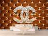 Wall Mural - Chanel sign on brown background