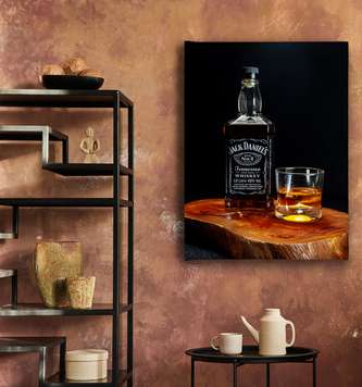 Poster - Jack Daniels Whiskey, 30 x 45 см, Canvas on frame, Food and Drinks