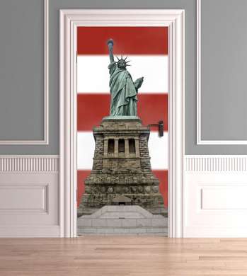 3Д наклейка на дверь, Статуя Свободы, 60 x 90cm