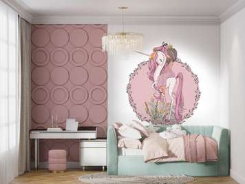 Wall decals, Princess and Unicorn, SET-S