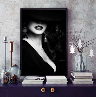 Poster - Lady misterioasă, 30 x 45 см, Panza pe cadru, Nude