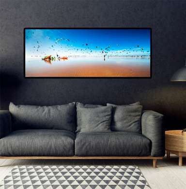 Poster - Skydivers, 60 x 30 см, Canvas on frame