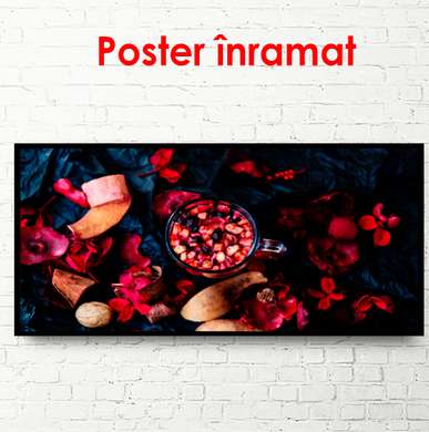 Poster - Red drink, 90 x 60 см, Framed poster, Food and Drinks