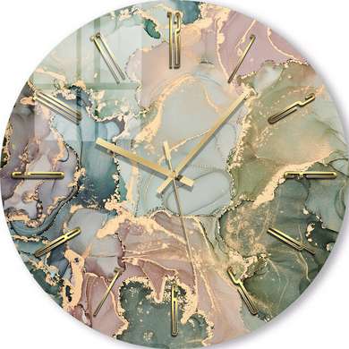 Glass clock - Indigo, 40cm