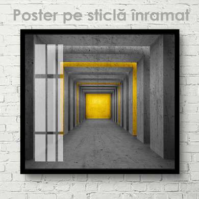 Poster - Passage, 100 x 100 см, Framed poster on glass, Minimalism