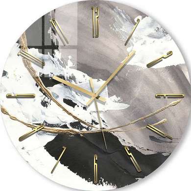Ceas din sticlă - Pictura în linii, 40cm