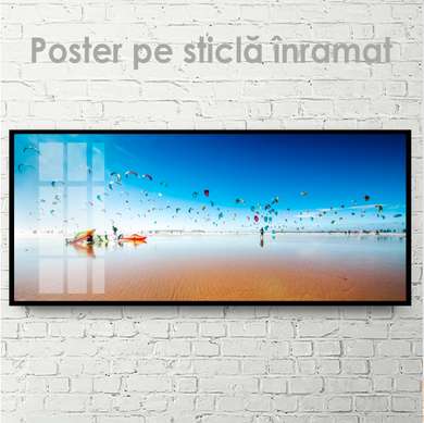 Poster - Skydivers, 60 x 30 см, Canvas on frame