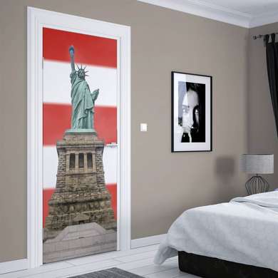 Stickere 3D pentru uși, Statuia Libertății, 80 x 200cm